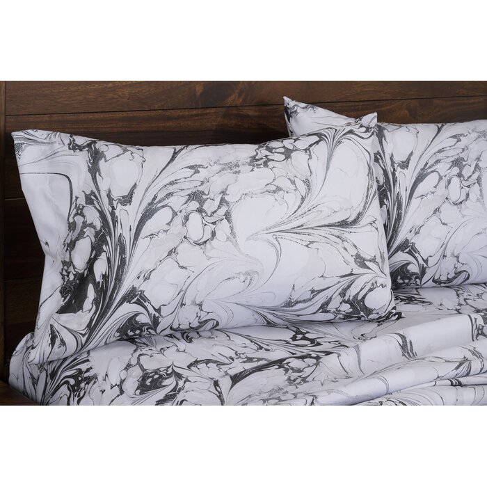 THE ART OF MARBLING Microfiber Sheet Set | Wayfair